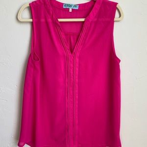 Pink v-neck blouse
